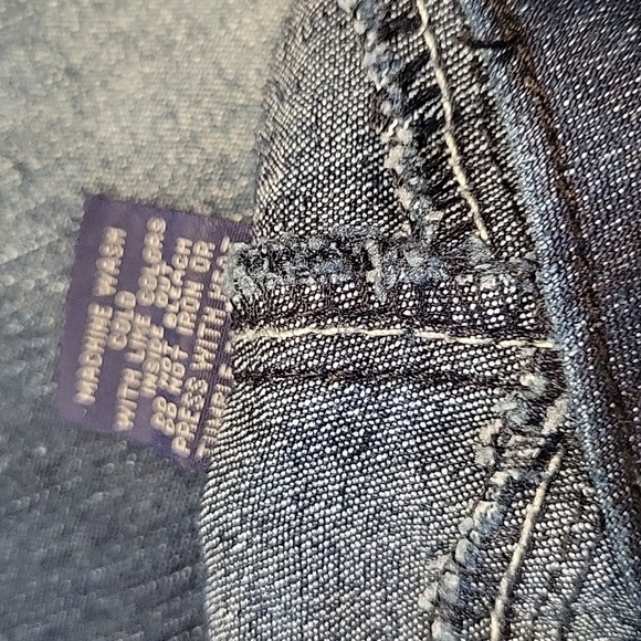 Angels Jeans cuffed capri length Juniors size 7 cotton spandex polyester Denim - Picture 7 of 8